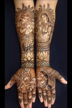 Radha-Krishna Inspired Mehndi 